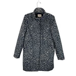 ANN TAYLOR LOFT Blue/White Abstract Animal Print Coat- Women’s Size Small